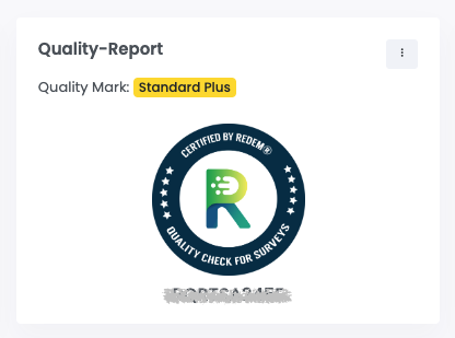 uality report with quality seal - DE
